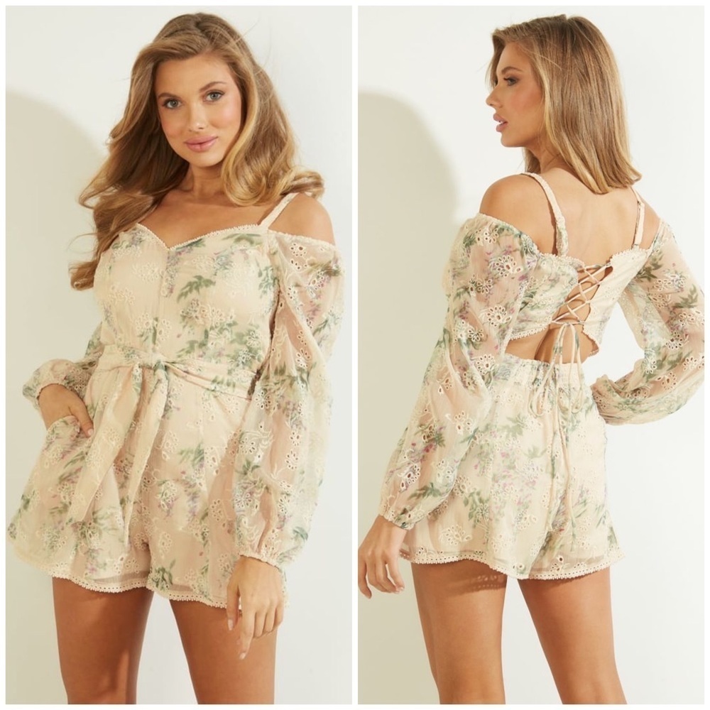New GUESS Bree Eyelet Romper SZ S